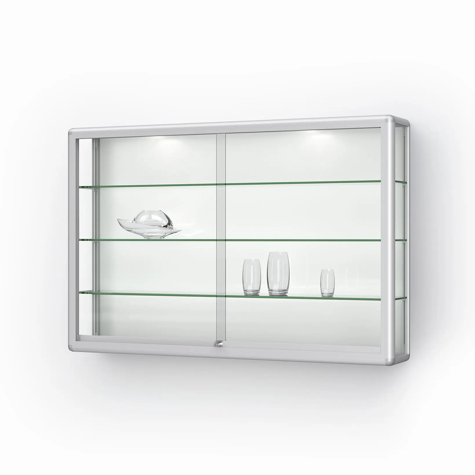 Vitrine, Glasschrank, Wandregal, Regalglas, Vitrinenschrank